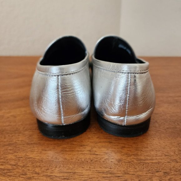 Rebecca Minkoff Dylan Loafer - Metallic Silver - Size 5 - Picture 4 of 7